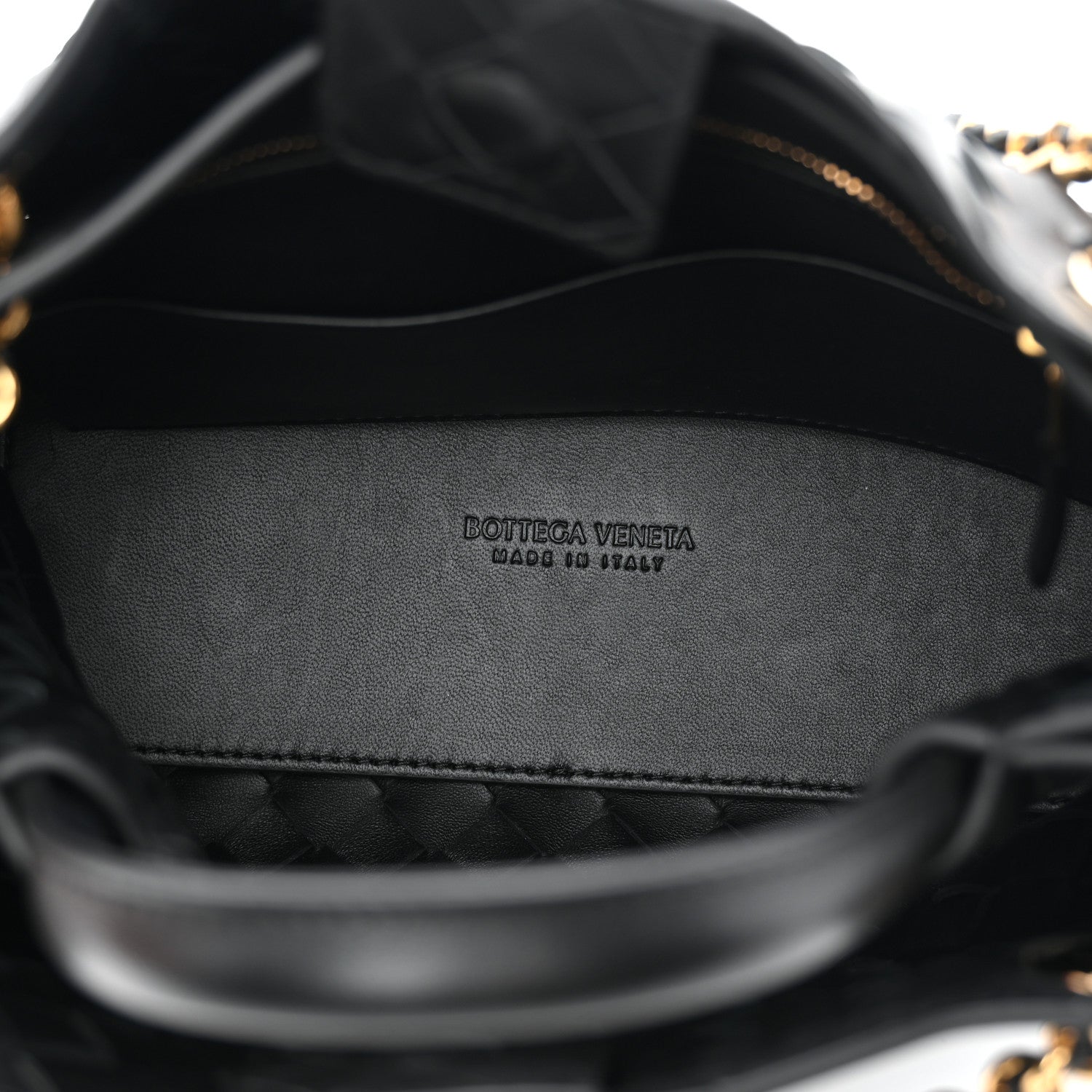 Bottega Veneta Nappa Intrecciato Small Andiamo With Chain Shoulder Bag Black Black 6 of 9