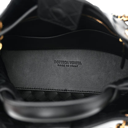 Bottega Veneta Nappa Intrecciato Small Andiamo With Chain Shoulder Bag Black Black 6 of 9
