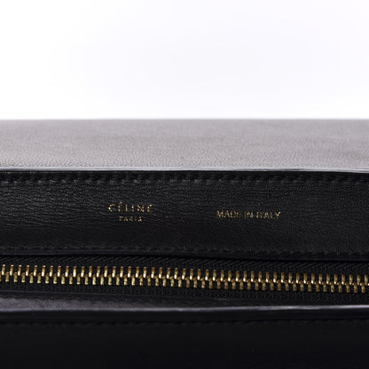 Celine Bullhide Calfskin Nubuck Medium Tri-color Trapeze Coffee 12 of 13