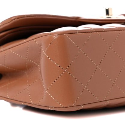 Chanel Lambskin Quilted Small Double Flap Brown 8 of 10