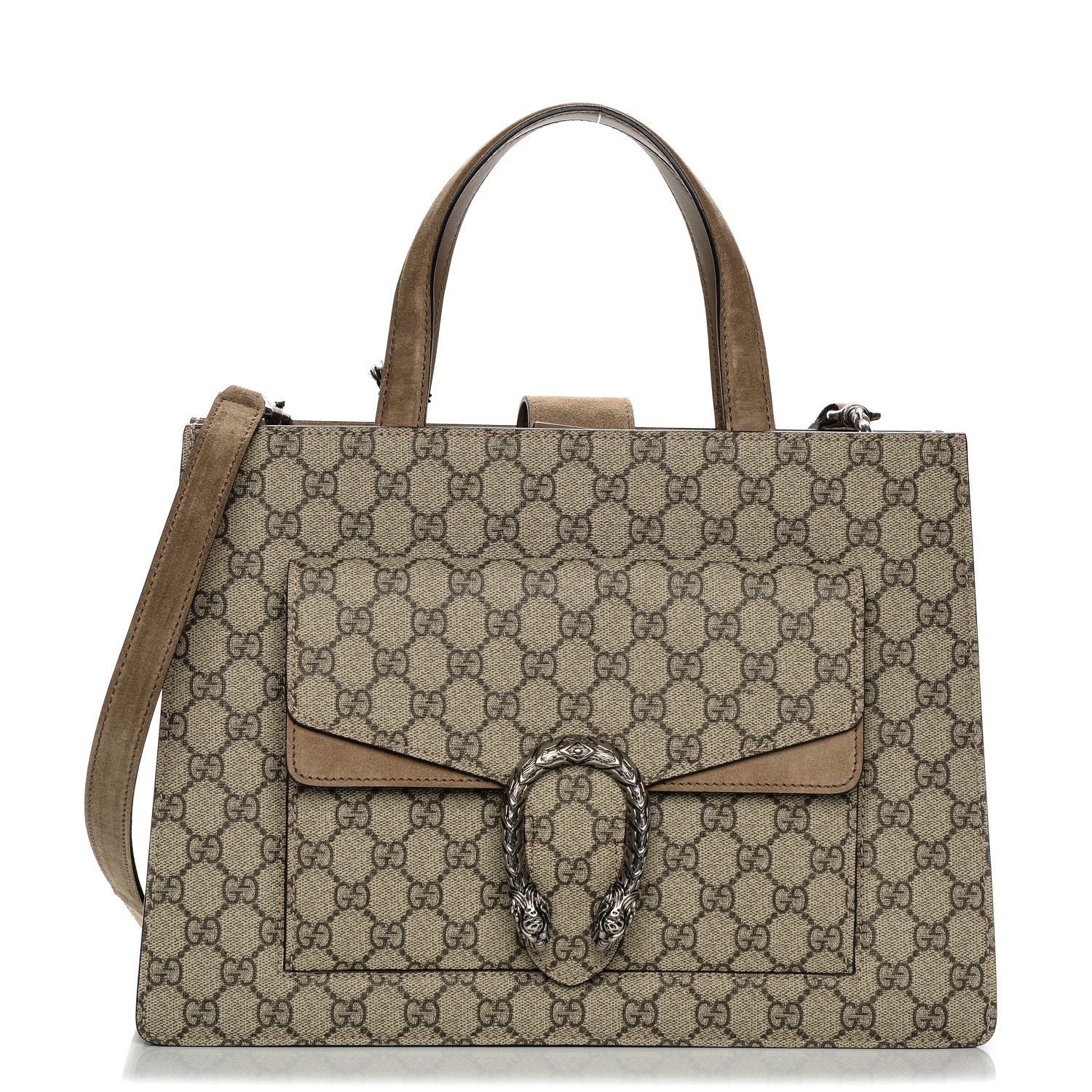 Gucci GG Supreme Monogram Dionysus Tote Beige Taupe 1 of 6