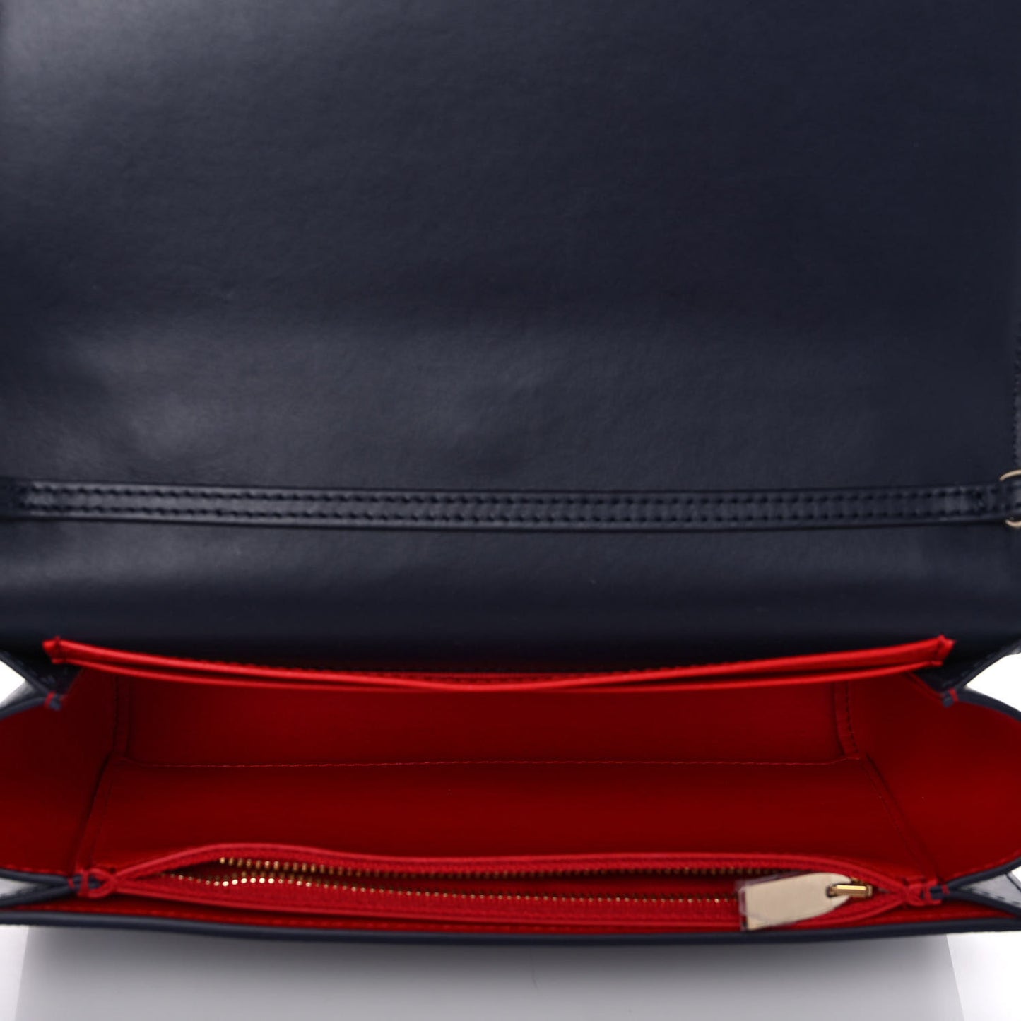 Calfskin Spikes Loubinthesky Paloma Clutch Navy