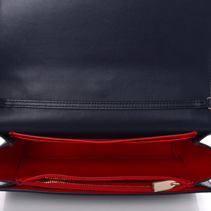 Christian Louboutin Calfskin Spikes Loubinthesky Paloma Clutch Navy 4 of 9