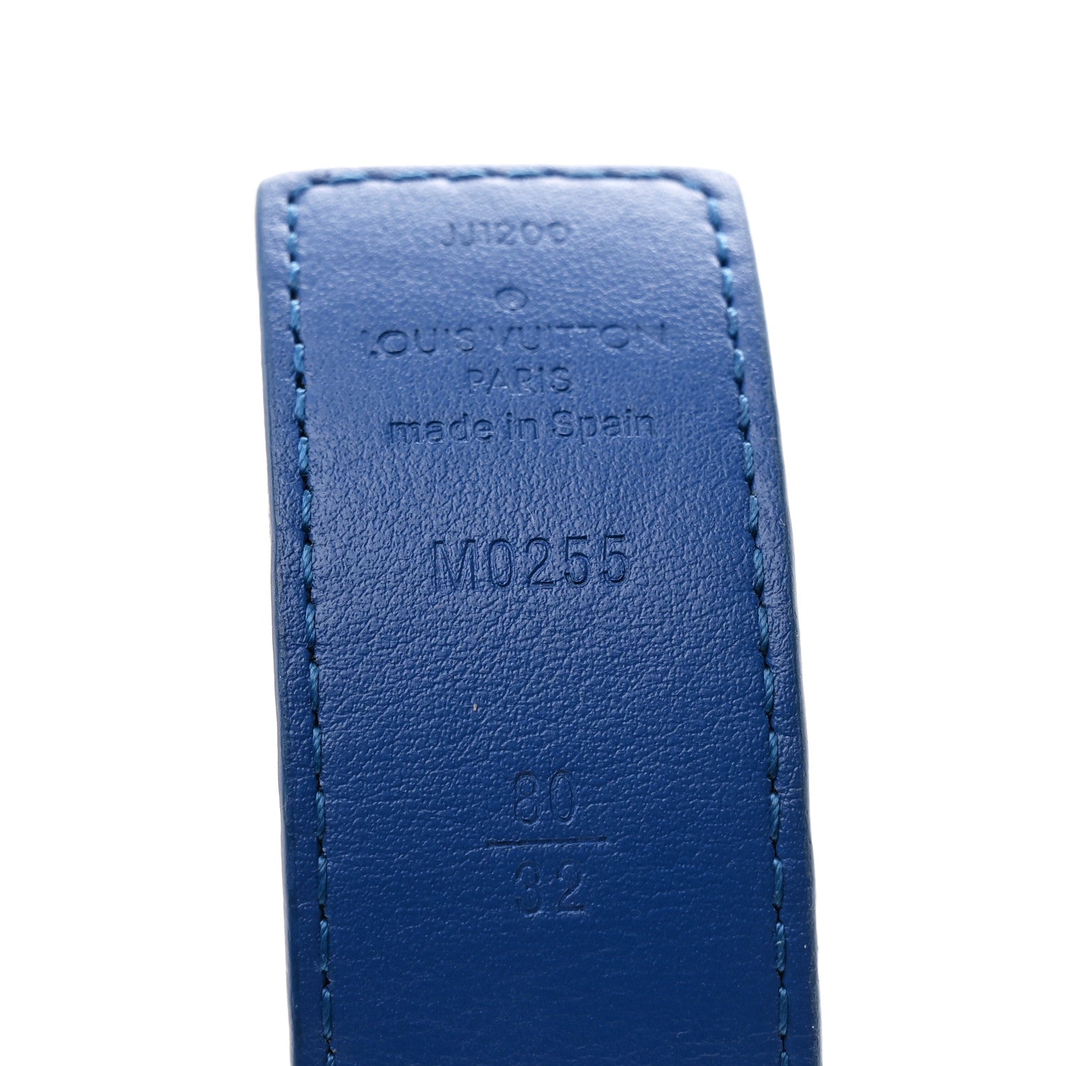 Louis Vuitton Calfskin Monogram 30mm LV Initiales Reversible Belt 80 32 Blue 3 of 5
