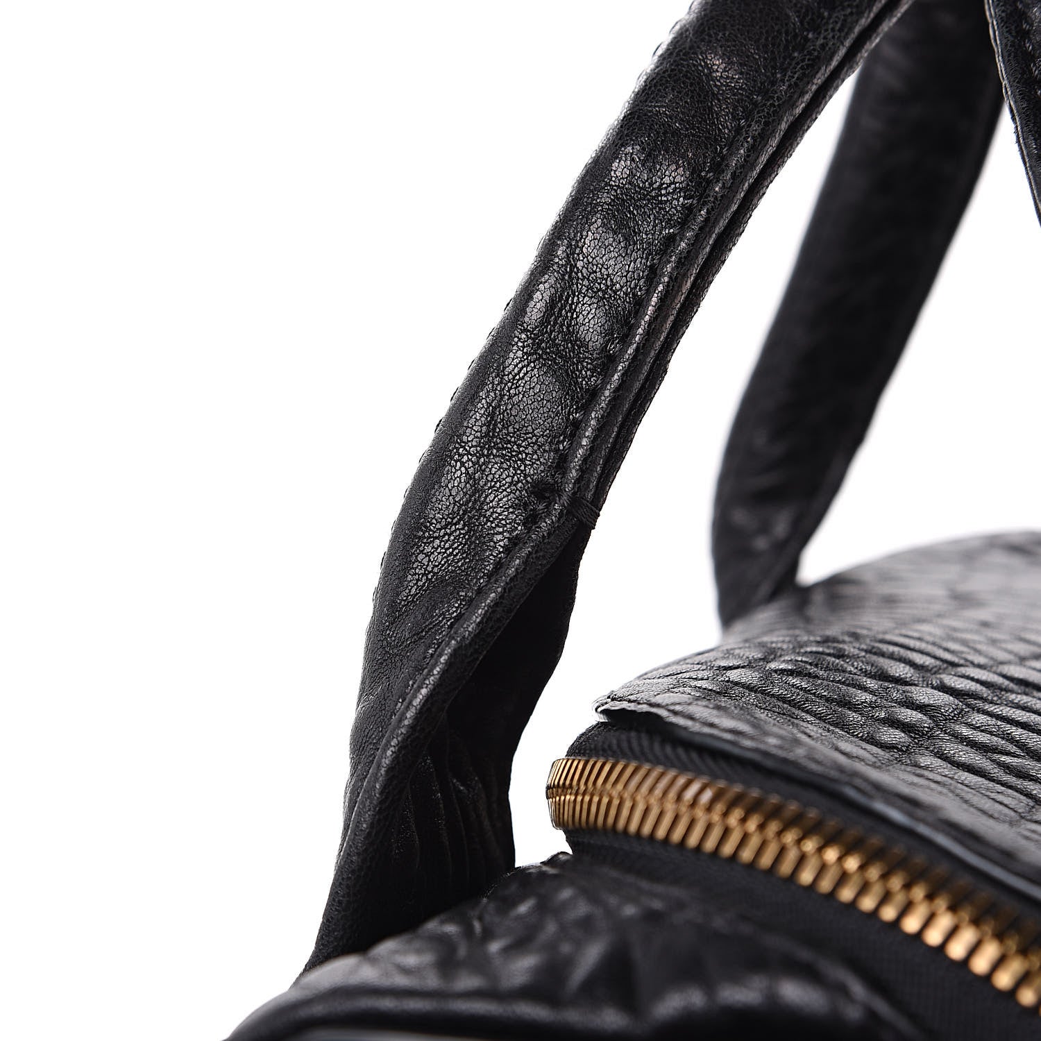 Alexander Wang Pebbled Lambskin Rockie Black Antique Brass Hardware 9 of 9