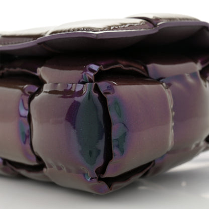 Bottega Veneta Glossy Nail Polish Nappa Maxi Intreccio Padded Cassette Crossbody Bag Holographic 9 of 14