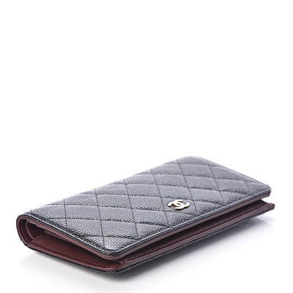 Chanel Caviar Quilted Yen Wallet Black 4 of 8