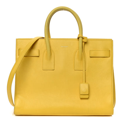 Saint Laurent Calfskin Small Sac De Jour Bag Yellow 1 of 19