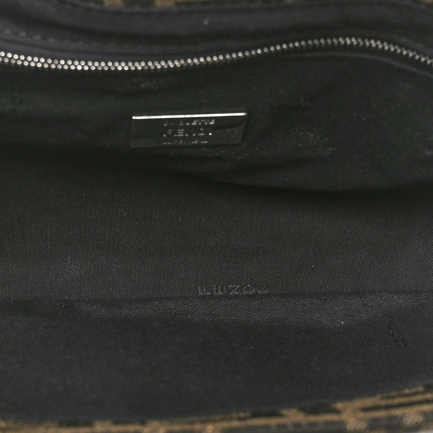 Fabric Jacquard F Paillettes Vitello Cover FF 1974 Embroidered Baguette Tobacco Moro Argento