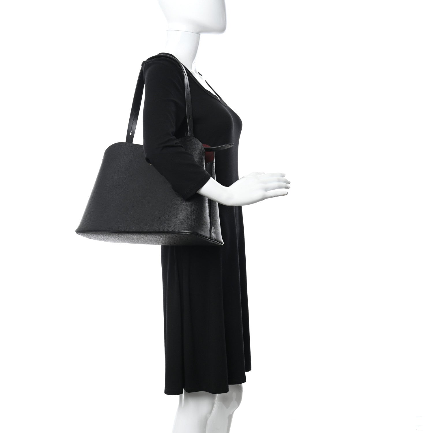 Prada Saffiano Cuir Matinee Tote Black Cherry 2 of 11