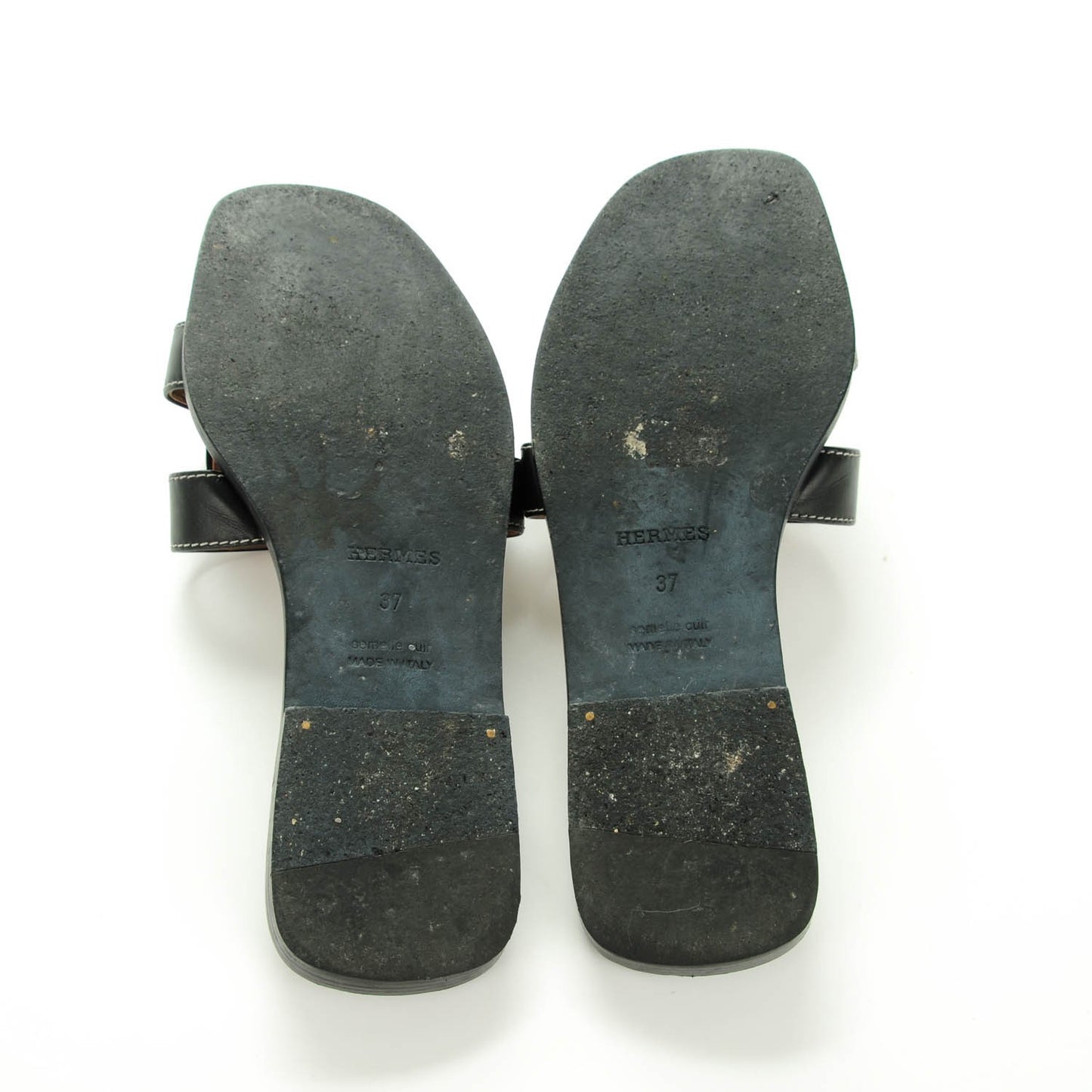 Box Calfskin Oran Sandals 37 Black