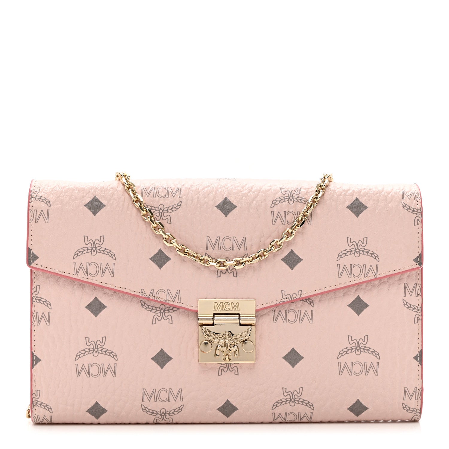 MCM Visetos Medium Patricia Wallet On Chain Soft Pink 1 of 7