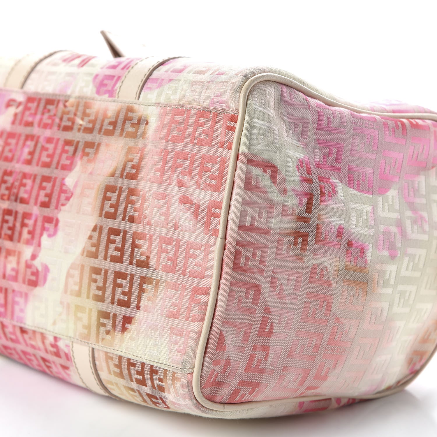 Fendi Patent Zucchino Vitello Floral Forever Boston White Multicolor Crema 6 of 9
