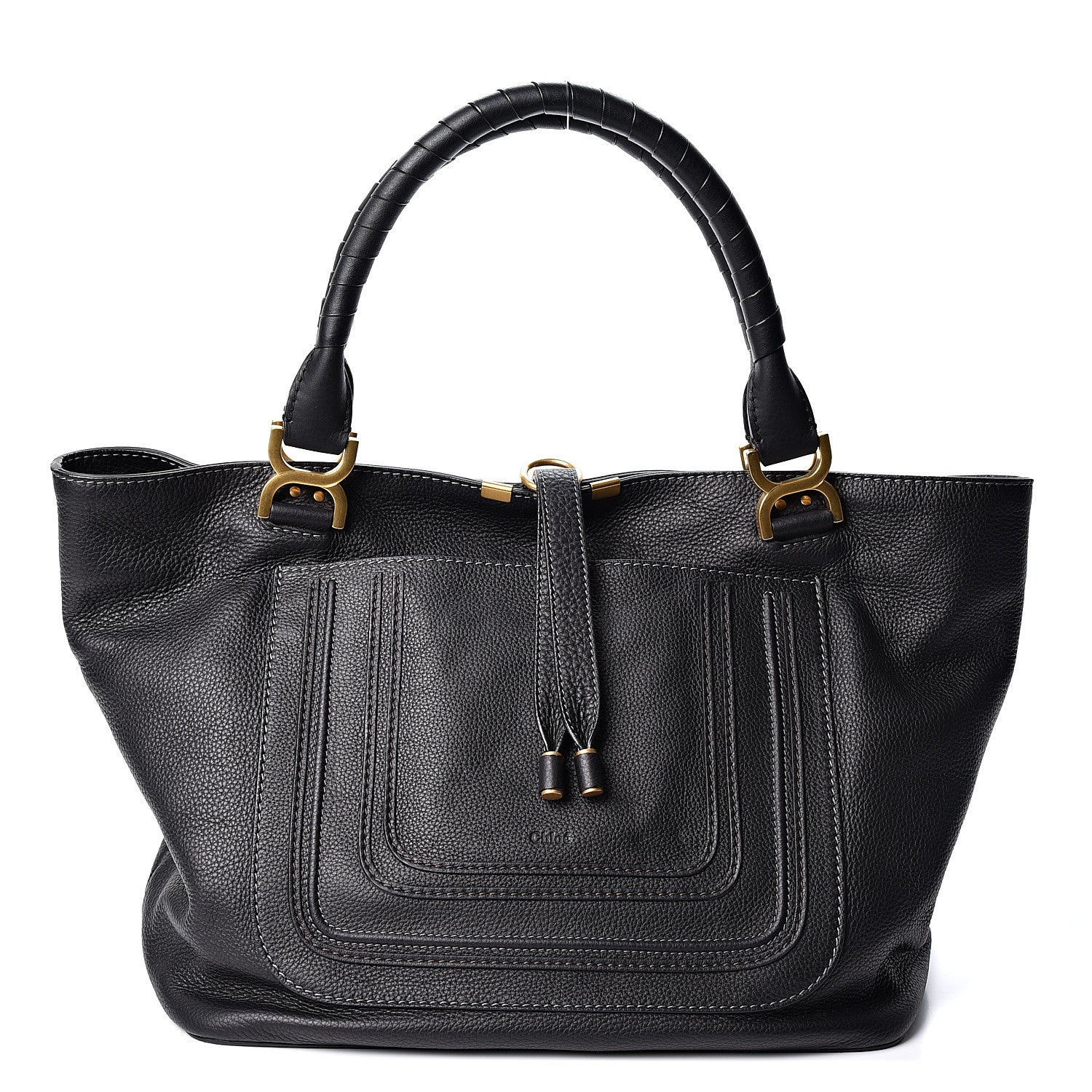 Chloe Calfskin Large New Marcie Tote Black 1 of 9