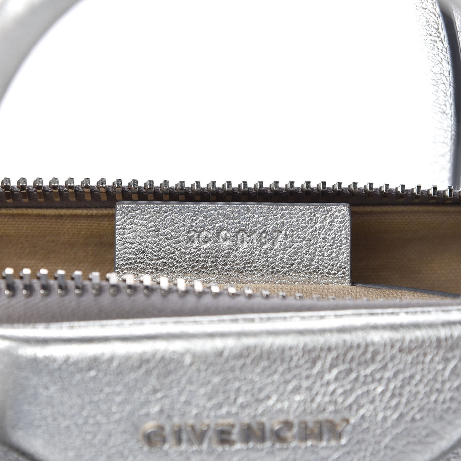 Givenchy Metallic Sugar Goatskin Small Antigona Silver 9 of 10
