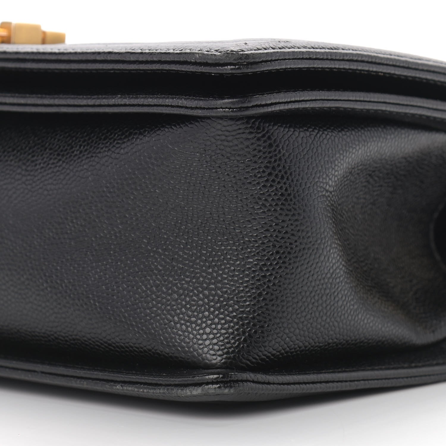 Chanel Caviar Chevron Quilted Medium Boy Flap Black 9 of 9