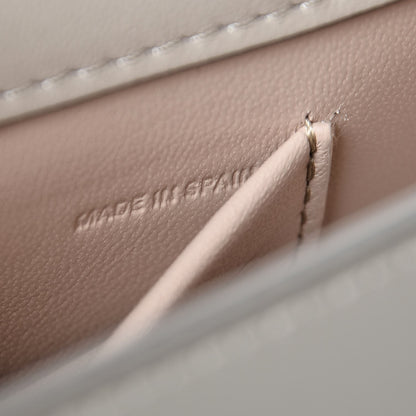 Chloe Calfskin Lambskin Quilted Studded Small Nile Bracelet Minaudiere Bag Pastel Grey 7 of 8