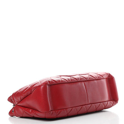 Chanel Caviar Quilted Timeless CC Soft Tote Red 4 of 13