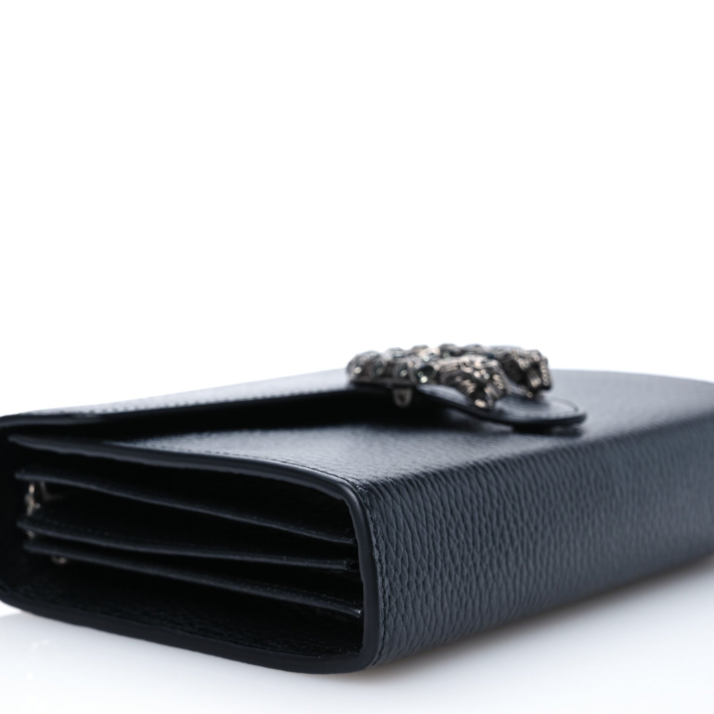 Calfskin Mini Dionysus Chain Wallet Black