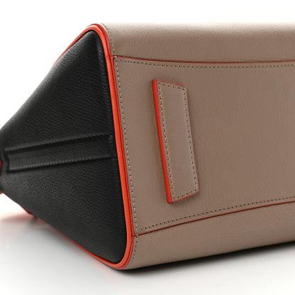 Givenchy Sugar Grained Goatskin Small Tri-Color Antigona Taupe Black Orange 9 of 13