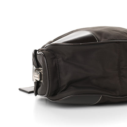 Prada Calfskin Tessuto Nylon Shoulder Bag Moro 7 of 9