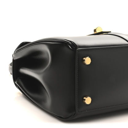 Celine Satinated Calfskin Small 16 Top Handle Bag Black 8 of 9