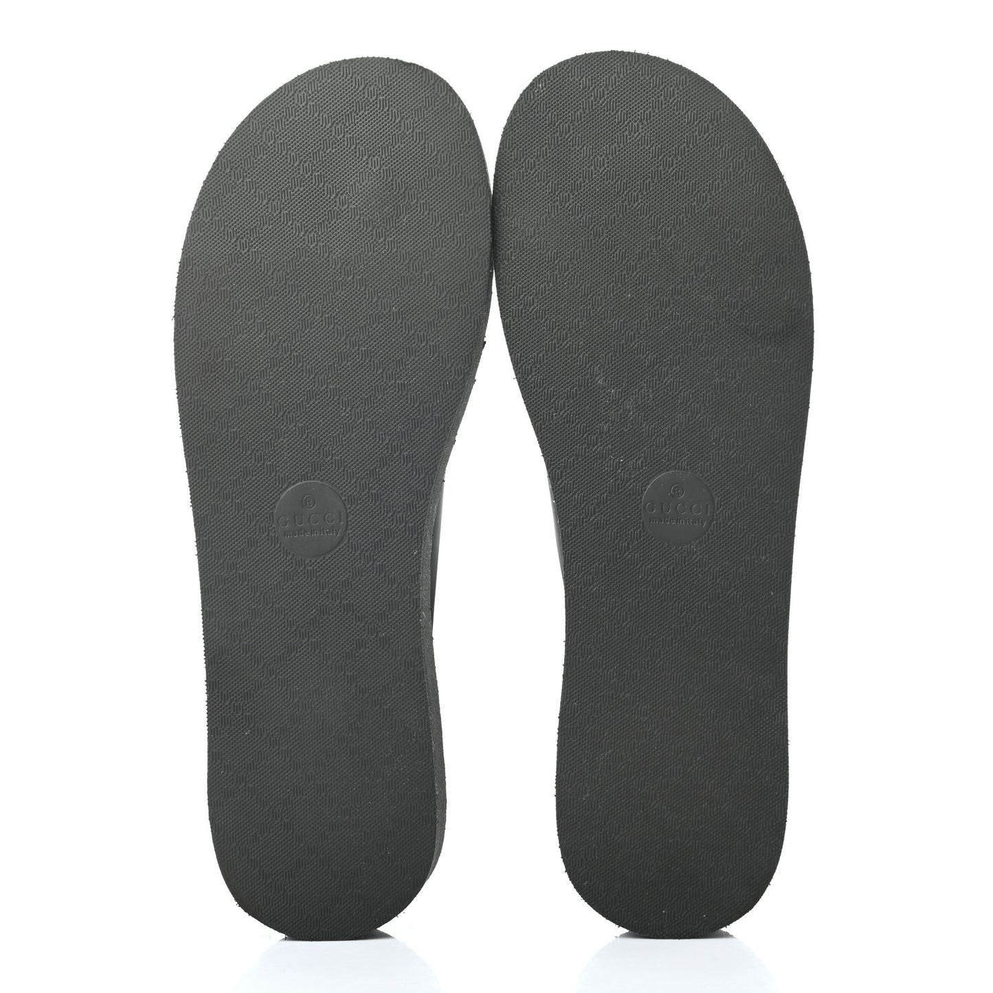 Rubber Chevron Womens GG Thong Sandals 41 Black