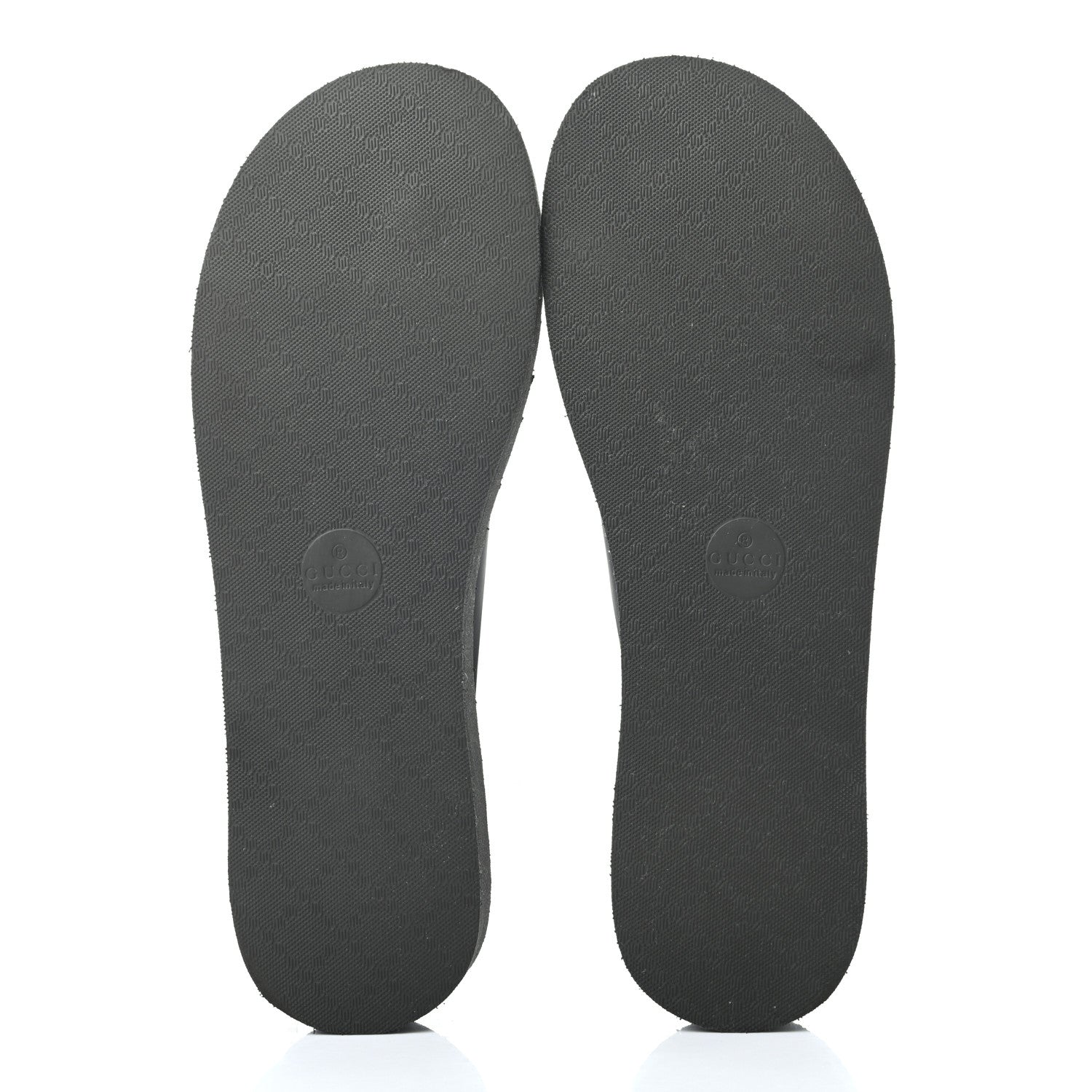 Gucci Rubber Chevron Womens GG Thong Sandals 41 Black 5 of 7