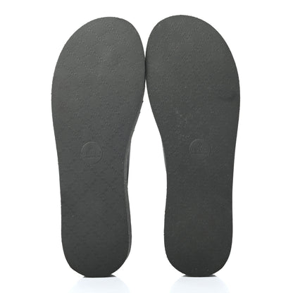 Gucci Rubber Chevron Womens GG Thong Sandals 41 Black 5 of 7