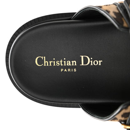 Christian Dior Technical Fabric Mizza Print DiorAct Sandals 40 Beige Multicolor 6 of 8