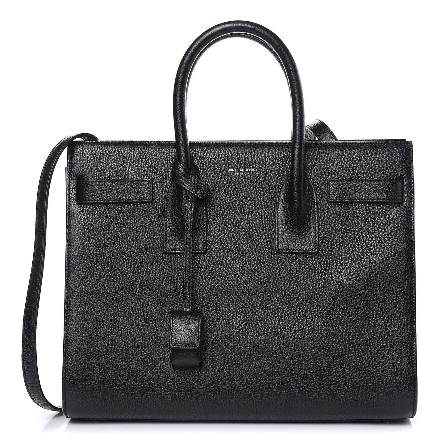 Grained Calfskin Small Sac De Jour Black