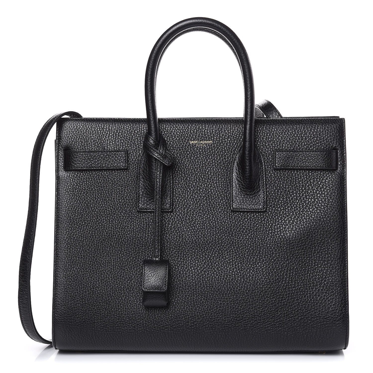 Saint Laurent Grained Calfskin Small Sac De Jour Black 1 of 7