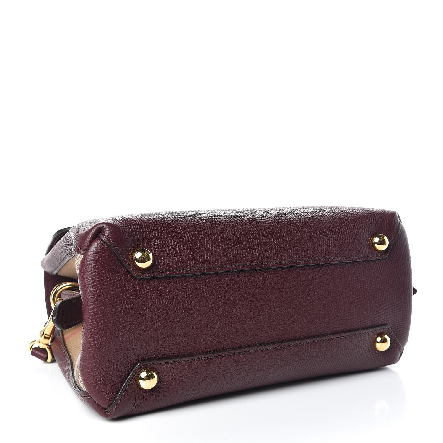 Burberry Derby Calfskin House Check Small Camberley Mahogany Red 4 of 9