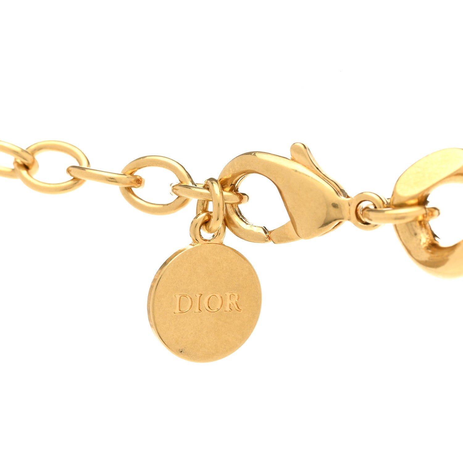 Christian Dior Metal CD Spikes Choker Necklace Gold 5 of 5