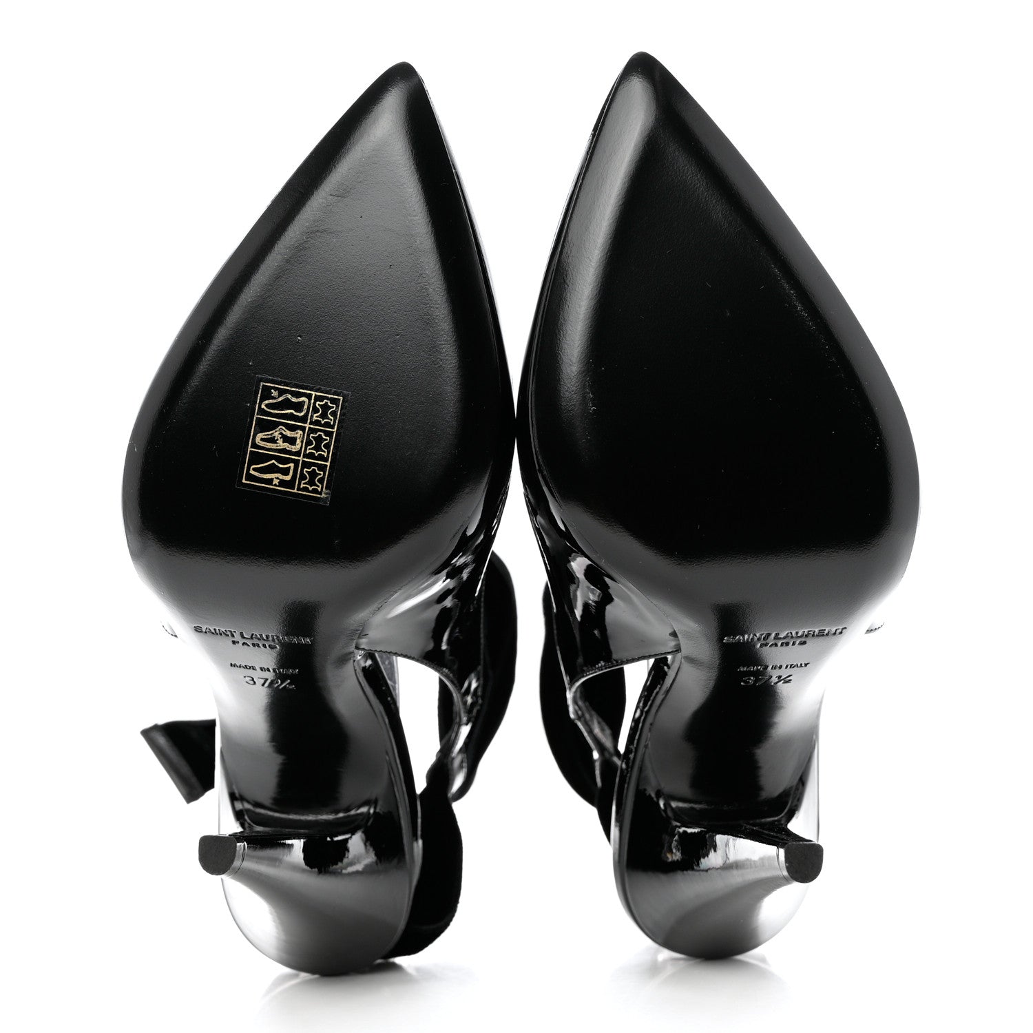Saint Laurent Vernice Chiffon Venus Lace 110 Pumps 37.5 Black 5 of 9