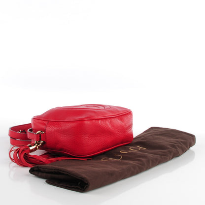 Gucci Pebbled Calfskin Small Soho Disco Bag Tabasco Red 4 of 7