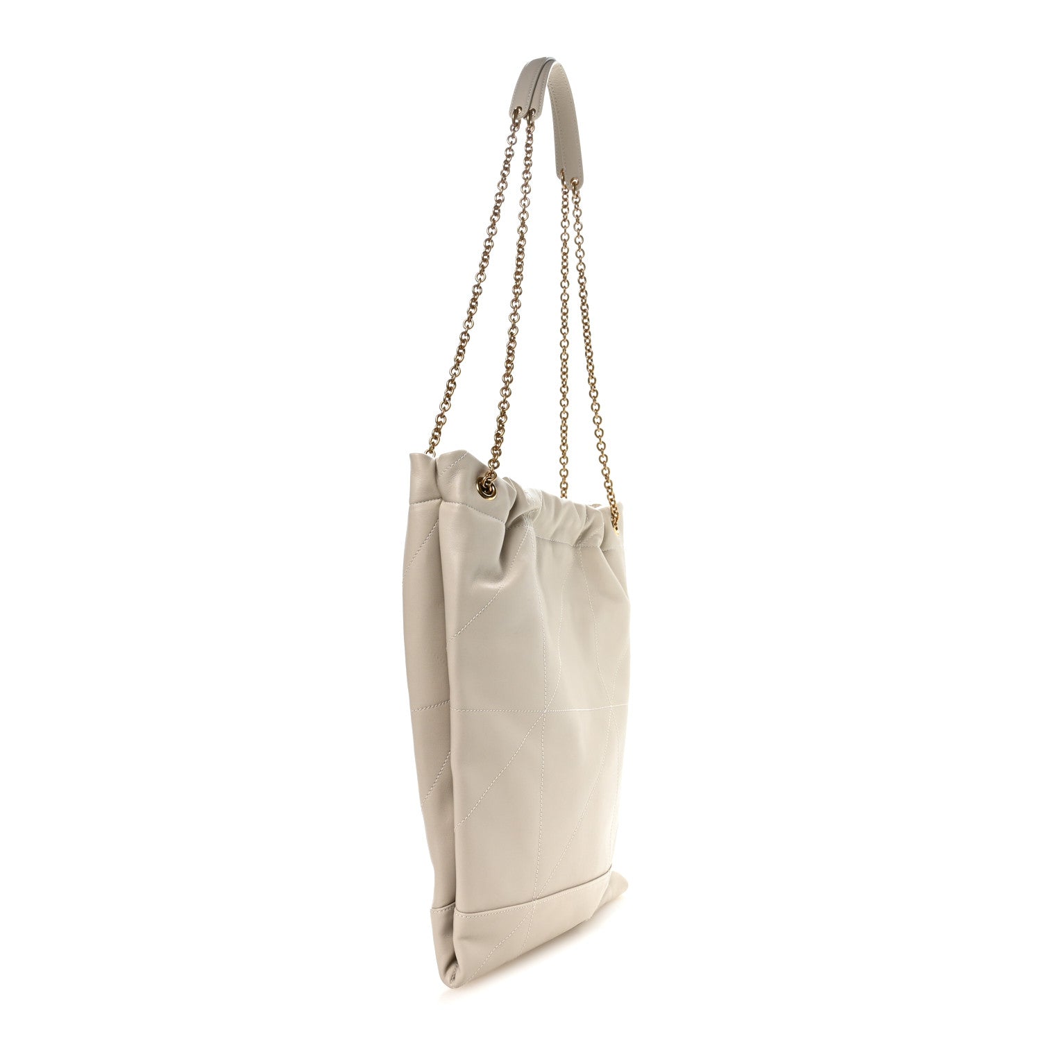 Saint Laurent Lambskin Matelasse Monogram Medium Jamie 4.3 Pochon Blanc Vintage 4 of 11