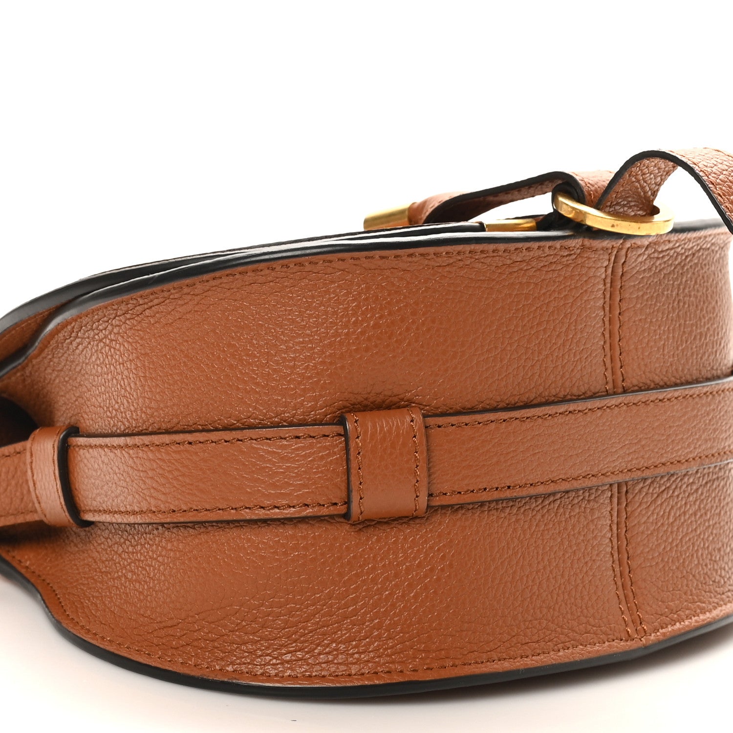 Chloe Grained Calfskin Small Marcie Saddle Bag Tan 8 of 9