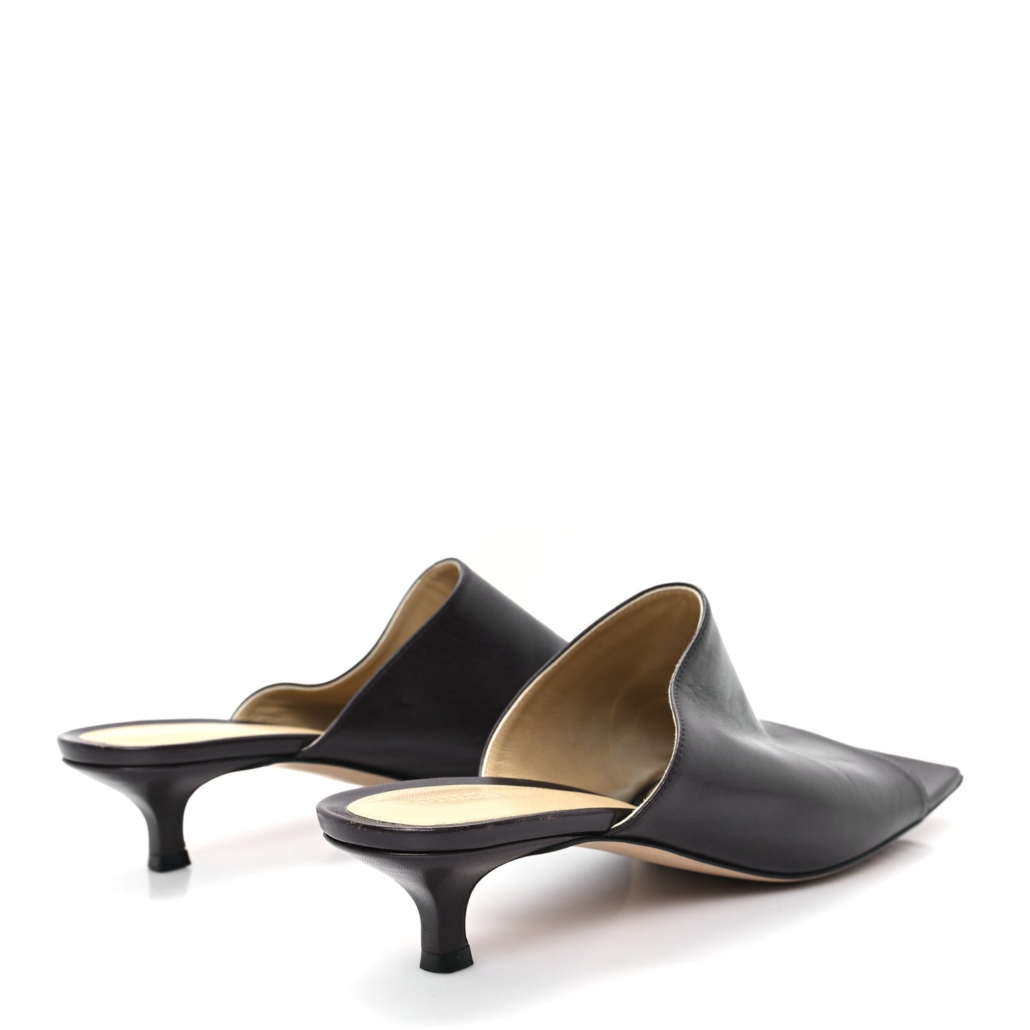 Lambskin Stretch Mule 40mm Sandals  39.5 Brown