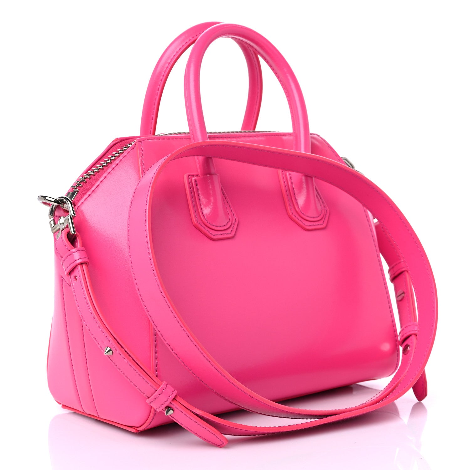 Givenchy Shiny Lord Calfskin Mini Antigona Shocking Pink 3 of 11