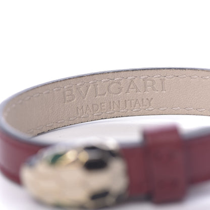 Bulgari Calfskin Serpenti Forever Bracelet Ruby Wine 5 of 6