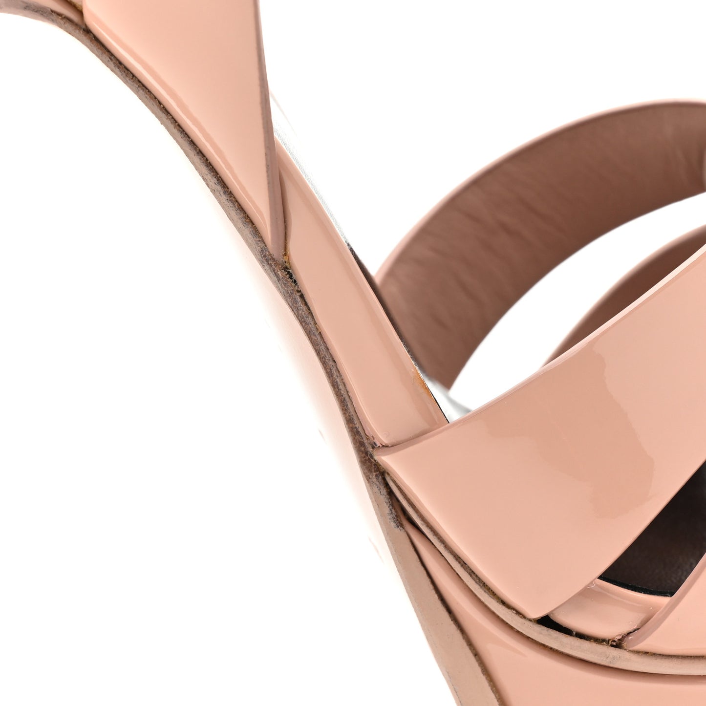 Patent Tribute 105 Platform Sandals 36.5 Pale Pink