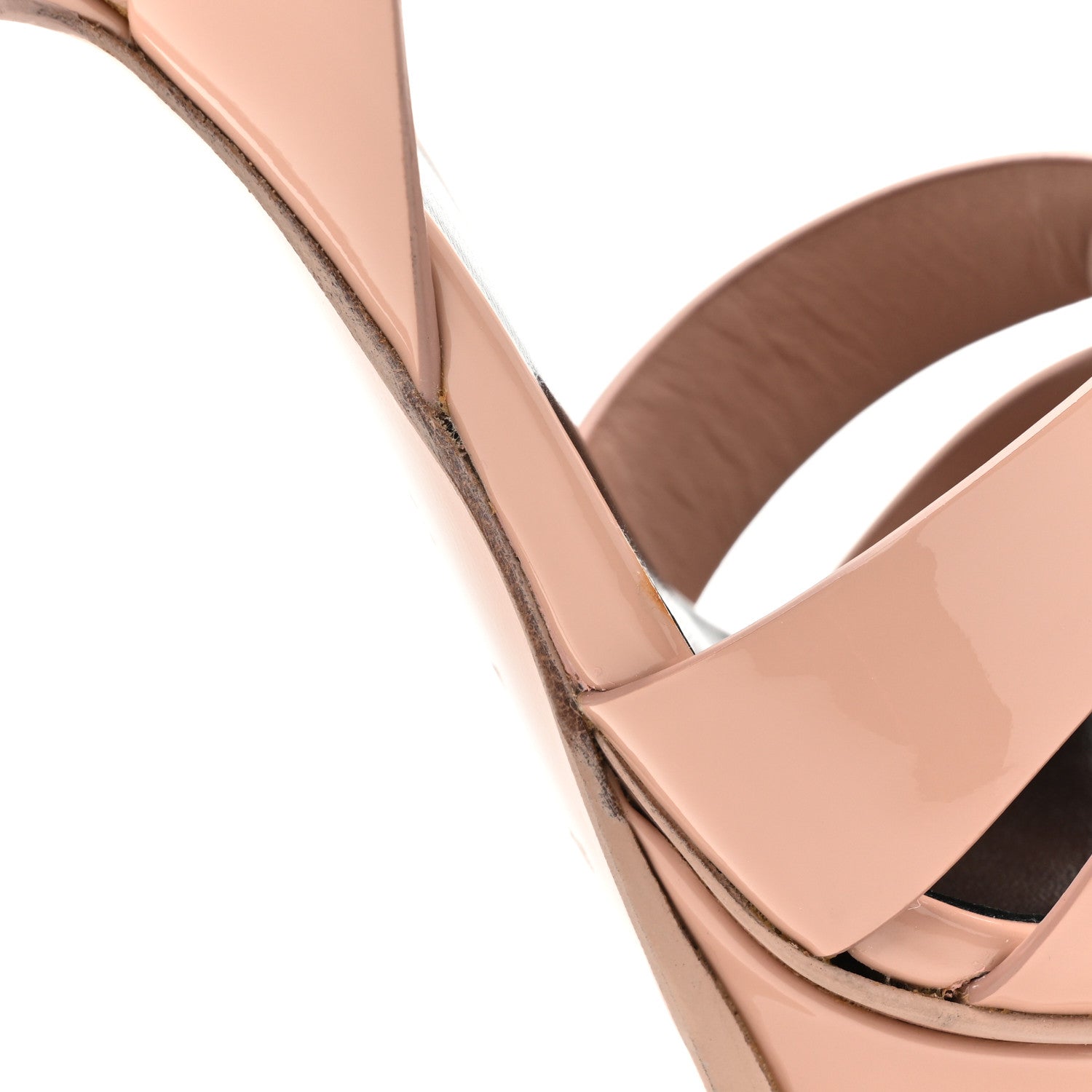 Saint Laurent Patent Tribute 105 Platform Sandals 36.5 Pale Pink 10 of 12