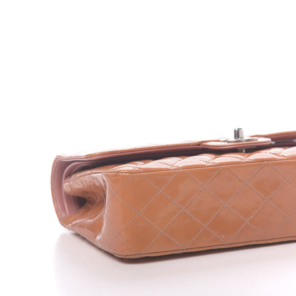 Chanel Patent Quilted Medium Double Flap Orange 8 of 16