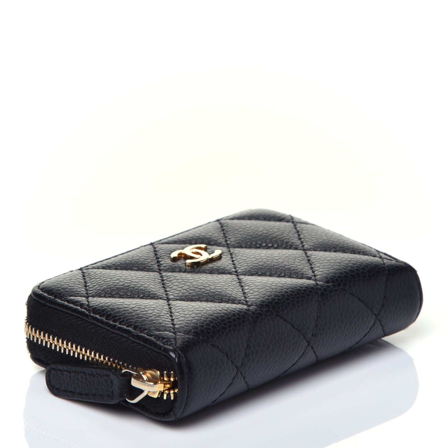 Chanel Caviar Quilted Zip Coin Purse Black 4 of 7