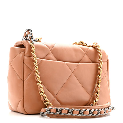 Chanel Lambskin Quilted Medium Chanel 19 Flap Brown 3 of 17