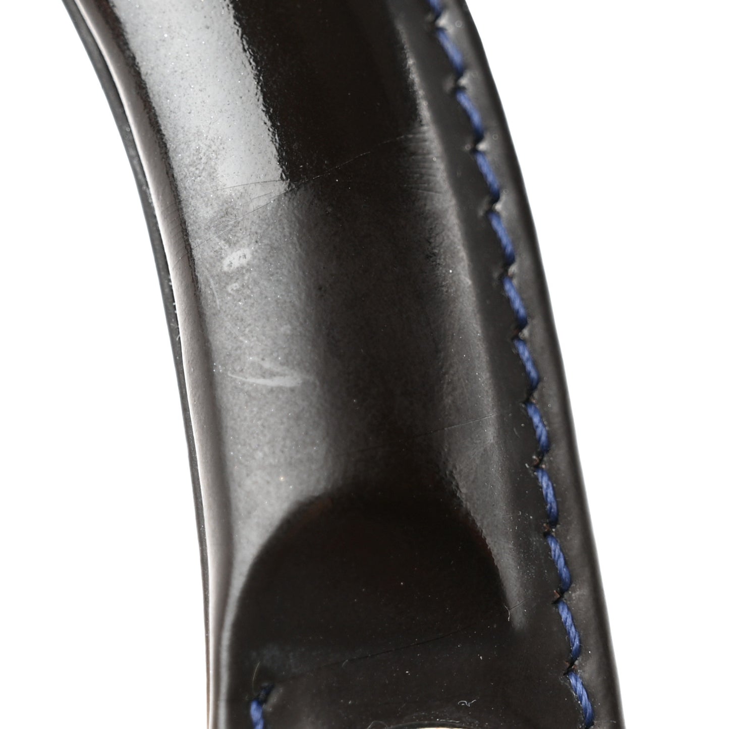 Patent Cannage Large Lady Dior Navy