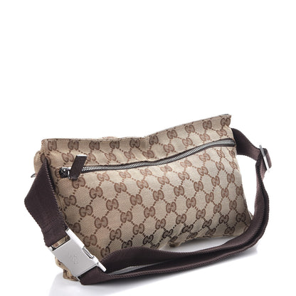 Gucci GG Monogram Double Pocket Belt Bag Dark Brown 3 of 7