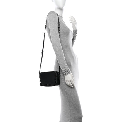 Valentino Garavani Grained Calfskin Rockstud Camera Crossbody Bag Black 2 of 10