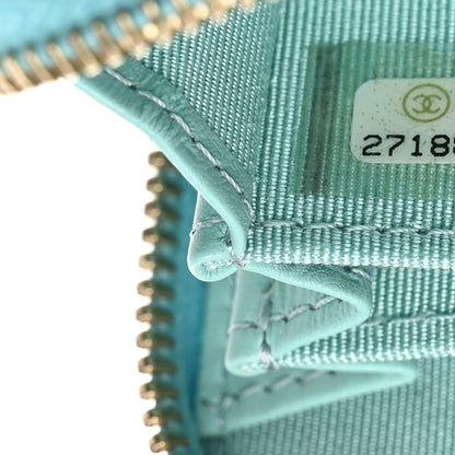 Chanel Caviar Quilted Zip Coin Purse Light Blue 7 of 7